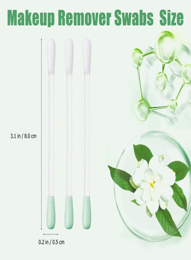 Geodurn 100 Pcs Cotton Makeup Remover Swabs, Disposable Vitamin E Liquid-Filled Cotton Swabs Sticks for Eye/Lip/Eyebrow/Eyelash Makeup Correctors Removing Swabs - Image 2